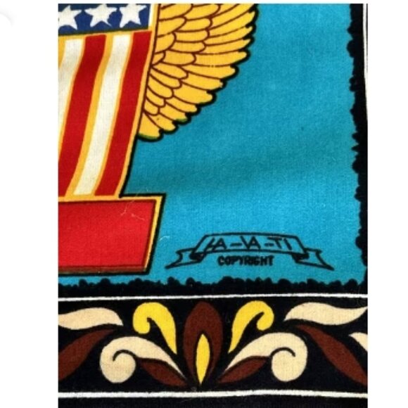 Rare Vintage Ha-Va-Ti Motorcycle Club Tapestry - Eagles/Skulls/Aces - Picture 10 of 11